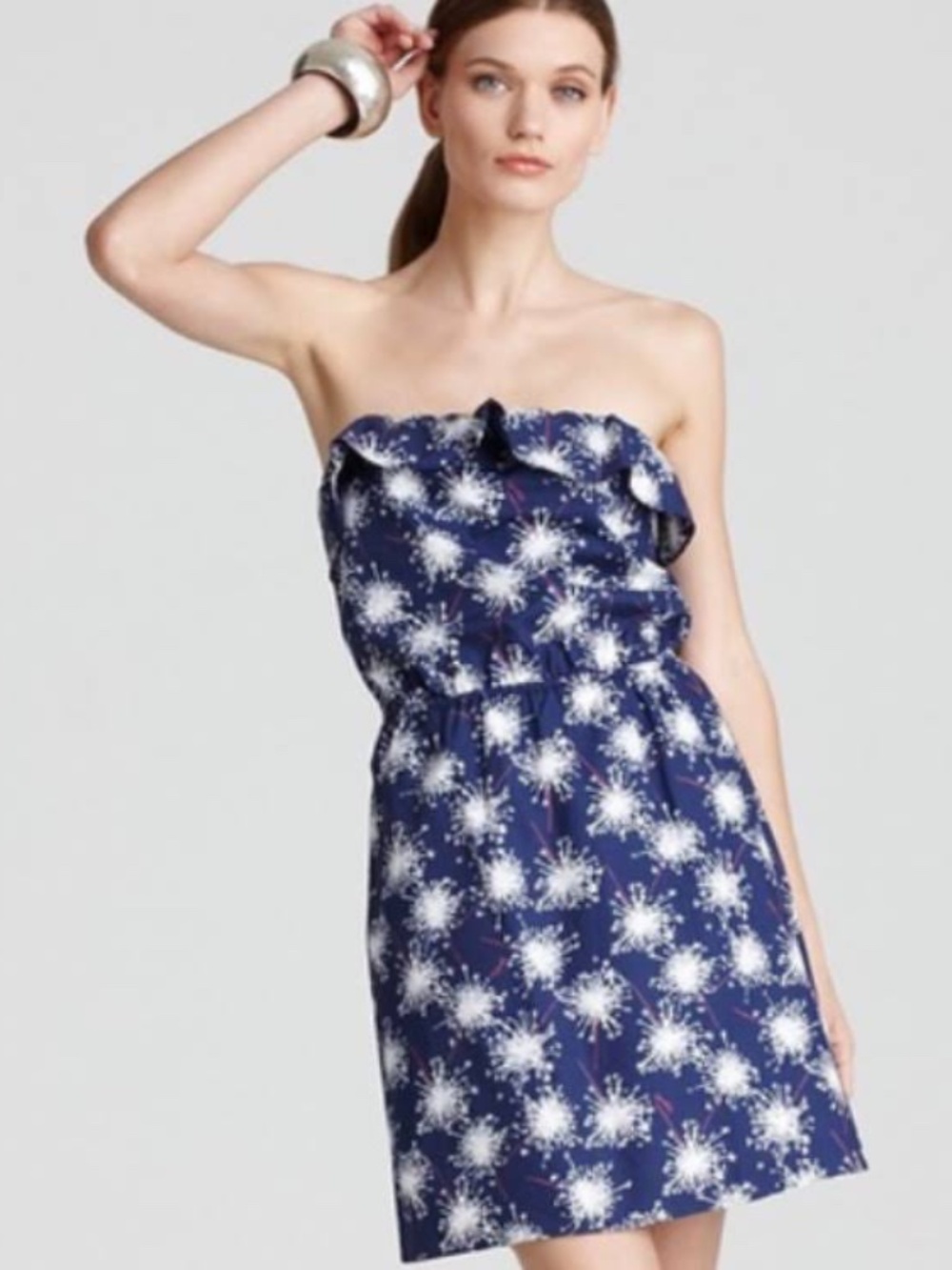 Lilly Pulitzer 4th of July strapless sparkle glow dress women’s medium